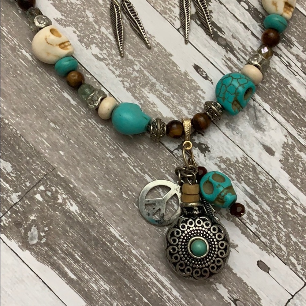 Sale!!!! Turquoise Handcrafted Necklace. 16 inch
